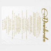 Desiderata "Desired Things" DIY Color フリースブランケット (正面(横))