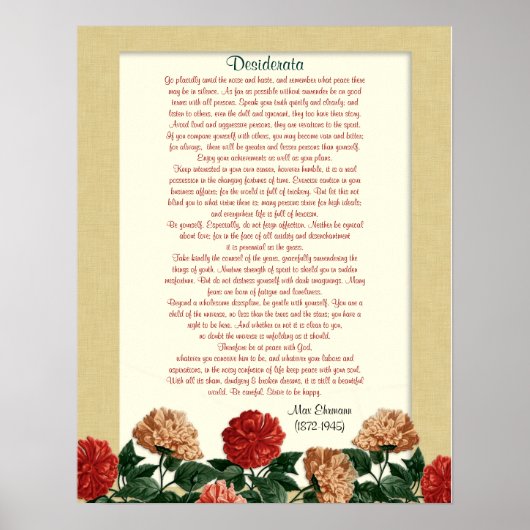 Desiderata "desired things",  hibiscus flowers ポスター (正面)