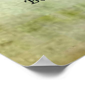 Desiderata on Green Forest抽象芸術水彩 ポスター (角)