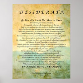 Desiderata on Green Forest抽象芸術水彩 ポスター