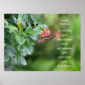 Desiderata On Photo of zebra wing butterfly ポスター (正面)