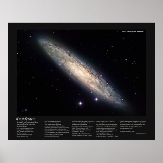 Desiderata on Spiral銀河系NGC 253 ポスター (正面)