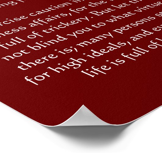 Desiderata Orange SunSetポスター ポスター (角)