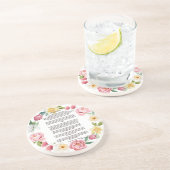 Desiderata PeoniesとDaffodils by Max Ehrmann コースター (側面)