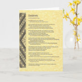 DESIDERATA Posal=Max Ehrmann=Parchment Collection カード (黄色い花)