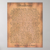 DESIDERATA Posal=Max Ehrmann=Parchment Collection ポスター (正面)