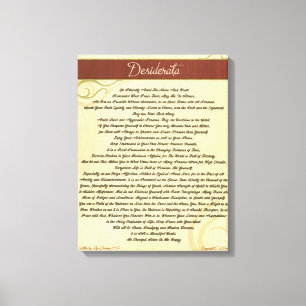 DESIDERATA Posal=Max Ehrmann=Woodgrain Canvas キャンバスプリント