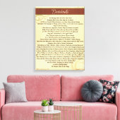 DESIDERATA Posal=Max Ehrmann=Woodgrain Canvas キャンバスプリント (インサイチュ (リビング))