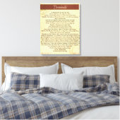 DESIDERATA Posal=Max Ehrmann=Woodgrain Canvas キャンバスプリント (インサイチュ (寝室))