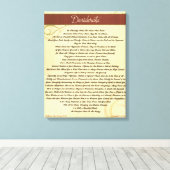 DESIDERATA Posal=Max Ehrmann=Woodgrain Canvas キャンバスプリント (インサイチュ (ウッドフロア))