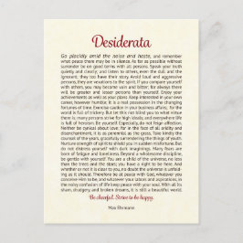 Desiderata Postcard | Desiderata Mini Art ポストカード