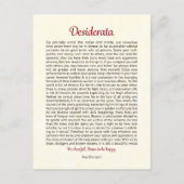 Desiderata Postcard | Desiderata Mini Art ポストカード (正面)