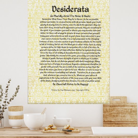 DESIDERATA Poster by Max Ehrmann MANY SIZES ポスター (キッチン)