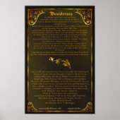 DESIDERATA Poster-Max Ehrmann-11x17-Gold Baroque ポスター (正面)