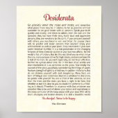 Desiderata Print | Desiderata Art ポスター (正面)
