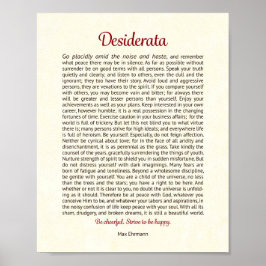 Desiderata Print | Desiderata Art ポスター