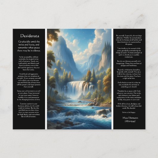 Desiderata Stillness in the Stream ポストカード (正面)