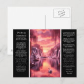 Desiderata Waterfall：サンセットスワン、リフレクション ポストカード (正面/裏面)