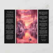 Desiderata Waterfall：サンセットスワン、リフレクション ポストカード (正面)