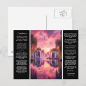 Desiderata Waterfall：ドリーミー・ウィローズ、サンセット ポストカード (正面/裏面)