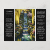 Desiderata Waterfall：影の白鳥、日当たりの良い開花 ポストカード (正面)