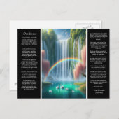Desiderata Waterfall：虹の中で愛の反射 ポストカード (正面/裏面)