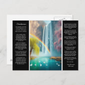 Desiderata Waterfall：虹の中で愛の抱擁 ポストカード (正面/裏面)