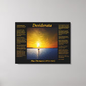 Desiderata with Sailboat Sunset キャンバスプリント (正面)