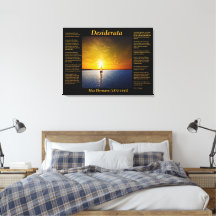 Desiderata with Sailboat Sunset
