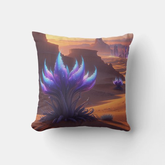 Desierto místico con ciudad futurista クッション (正面)