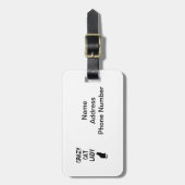 Design縦の熱狂するな猫の女性 ラゲッジタグ (正面縦)