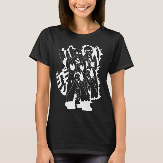 design 004 (white on black) tシャツ (正面)
