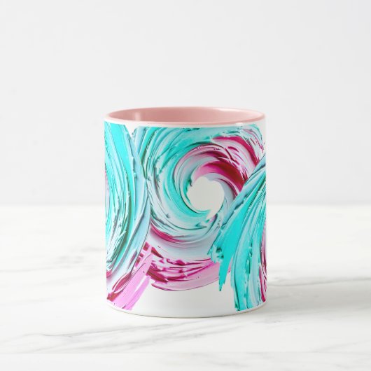 Design Abstrait aux Couleurs Pastel. マグカップ (中央)