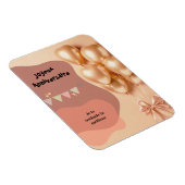 Design ballons dorés joyeux avec texte modifiable マグネット (右側)