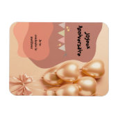 Design ballons dorés joyeux avec texte modifiable マグネット (横)