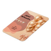 Design ballons dorés joyeux avec texte modifiable マグネット (左側)