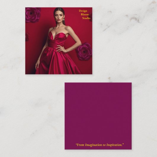 Design Bloom Studio Business Card スクエア名刺 (正面/裏面)