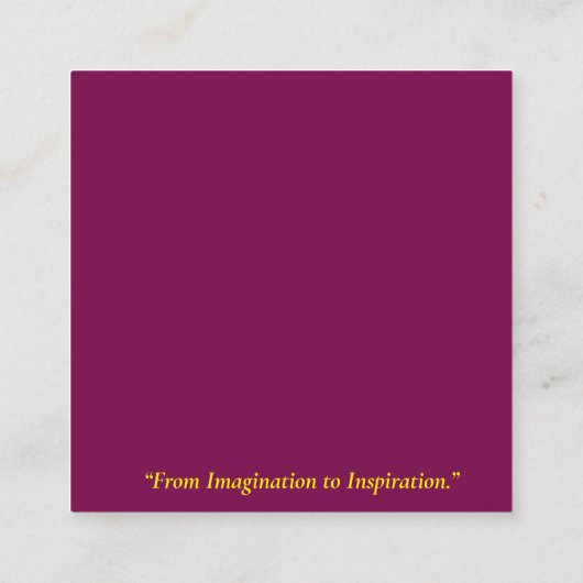 Design Bloom Studio Business Card スクエア名刺 (裏面)