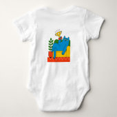 Design - Blue Cat Trophy Lounger - T-Shirt Baby ベビーボディスーツ (裏面)