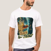 Design Born to Throw oiseau fléchette stylisé Tシャツ (正面)
