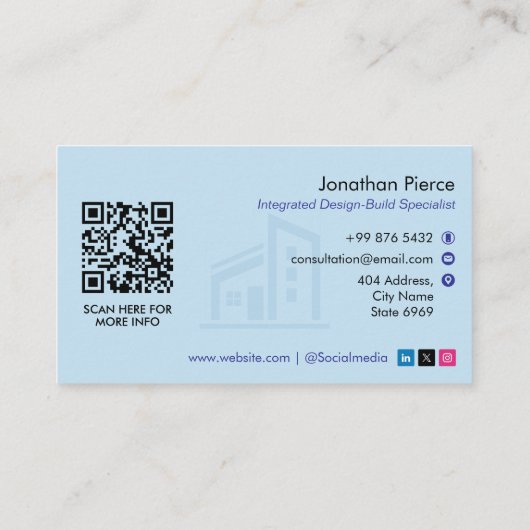 Design-Build Firms Business | Sealight Minimalist 名刺 (裏面)