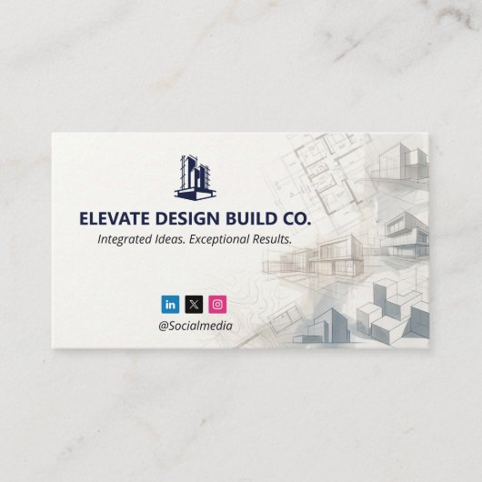 Design-Build Firms Business | White Sketch 名刺 (正面)