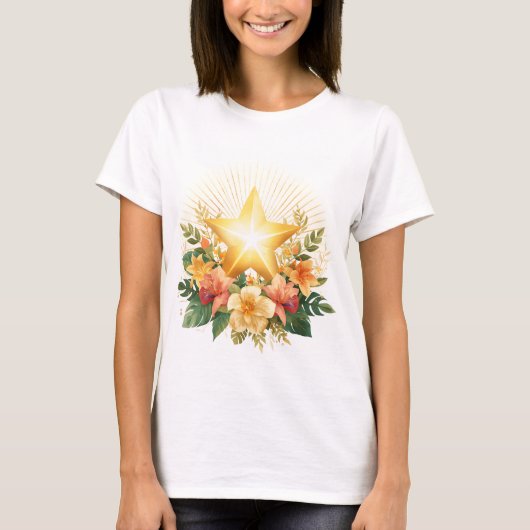 [Design] Camiseta Feminina Cristã Brasil Presente  Tシャツ (正面)