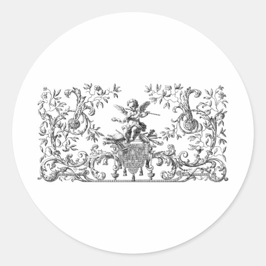 design cherub angel ラウンドシール (正面)