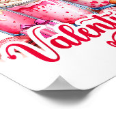 Design Coffee Is My Valentine Funny Lover  ポスター (角)