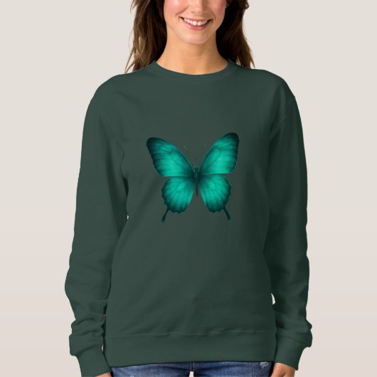 DESIGN DE CAMISETAS FEMININO BORBOLETAS スウェットシャツ (正面)
