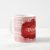 design do porto com azulejos vermelhos コーヒーマグカップ (正面左)