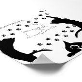 Design "Duo de Chats" – Style Épuré et Graphique ポスター (角)