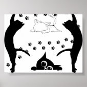 Design "Duo de Chats" – Style Épuré et Graphique ポスター (正面)