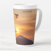 Design elegante e raffinato カフェラテマグ (右アングル)